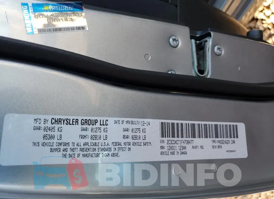 2C3CDXCT1FH738477 Photo# 12