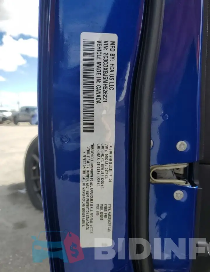 2C3CDXGJ5MH526221 Photo# 12