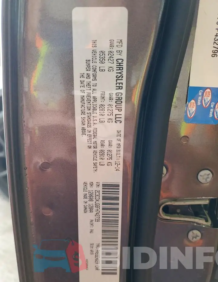 2C3CDXJG6FH742739 Photo# 12