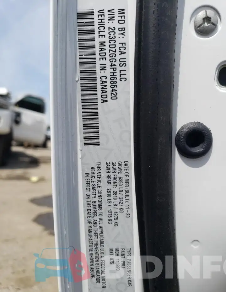 2C3CDZGG4PH686420 Photo# 12