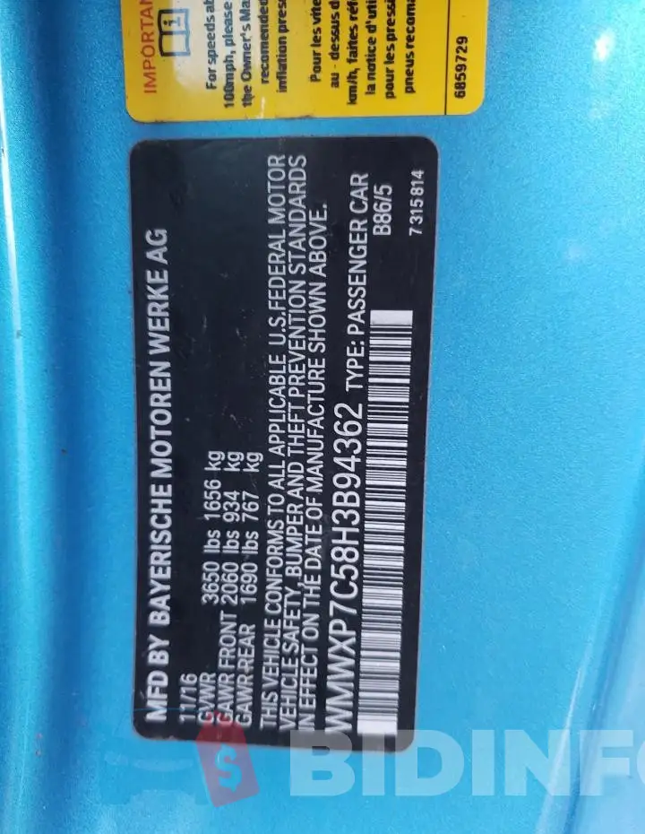 WMWXP7C58H3B94362 Photo# 12