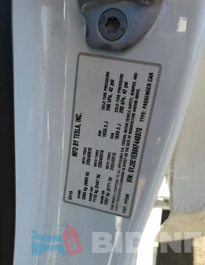 5YJ3E1EB8KF448070 Photo# 12