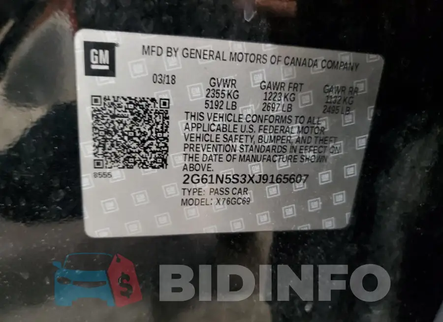 2G61N5S3XJ9165607 Photo# 12