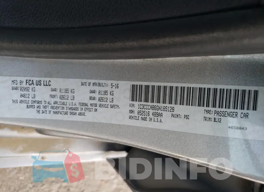 1C3CCCAB6GN185128 Photo# 12