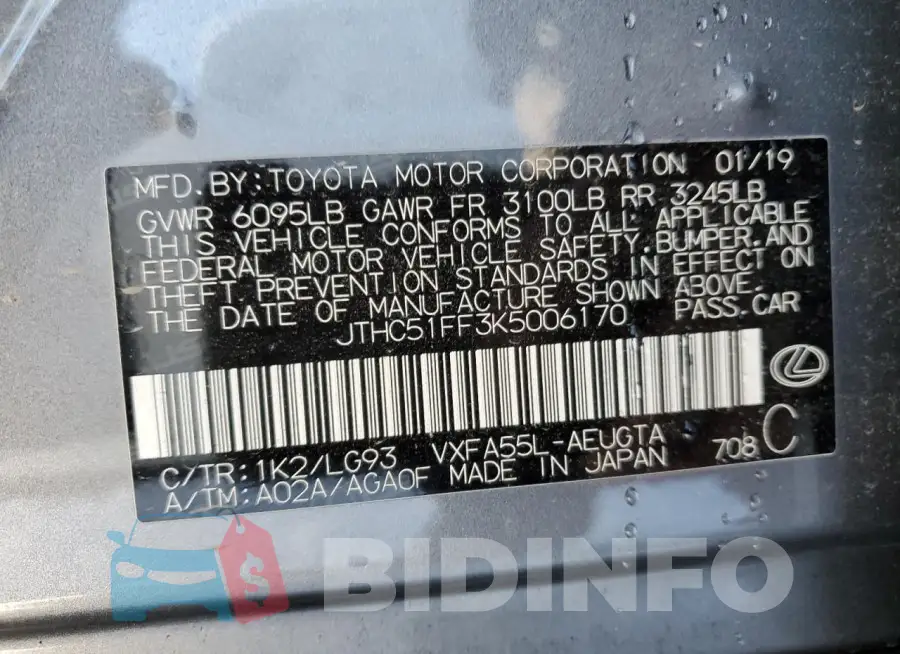 JTHC51FF3K5006170 Photo# 12