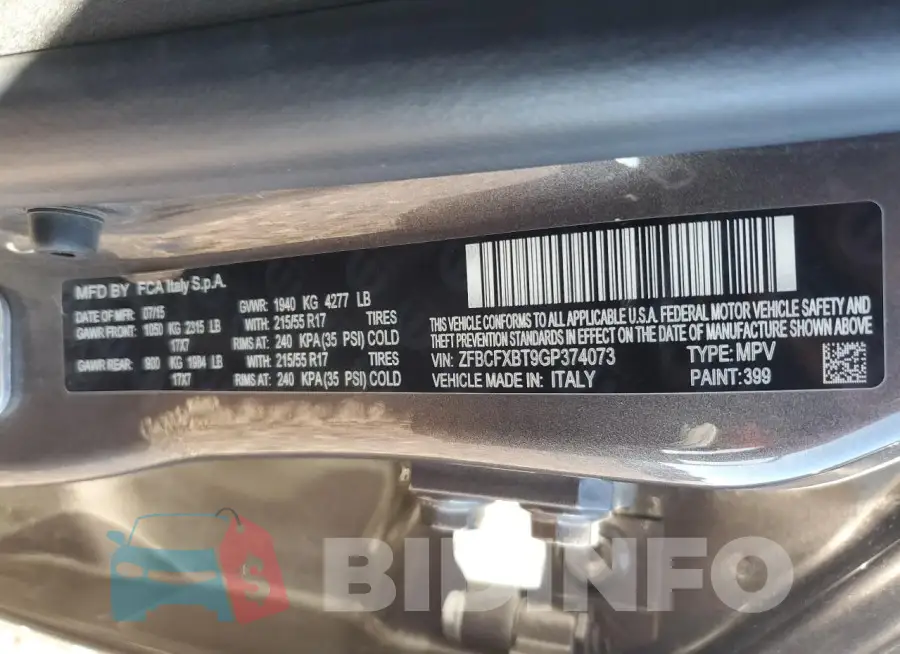 ZFBCFXBT9GP374073 Photo# 12