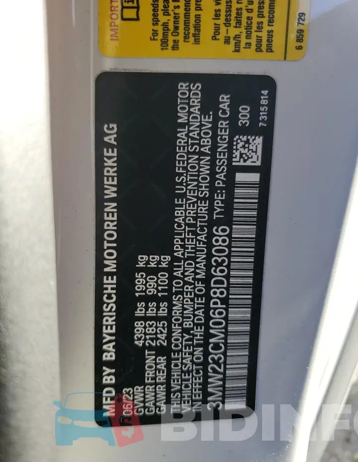3MW23CM06P8D63086 Photo# 13