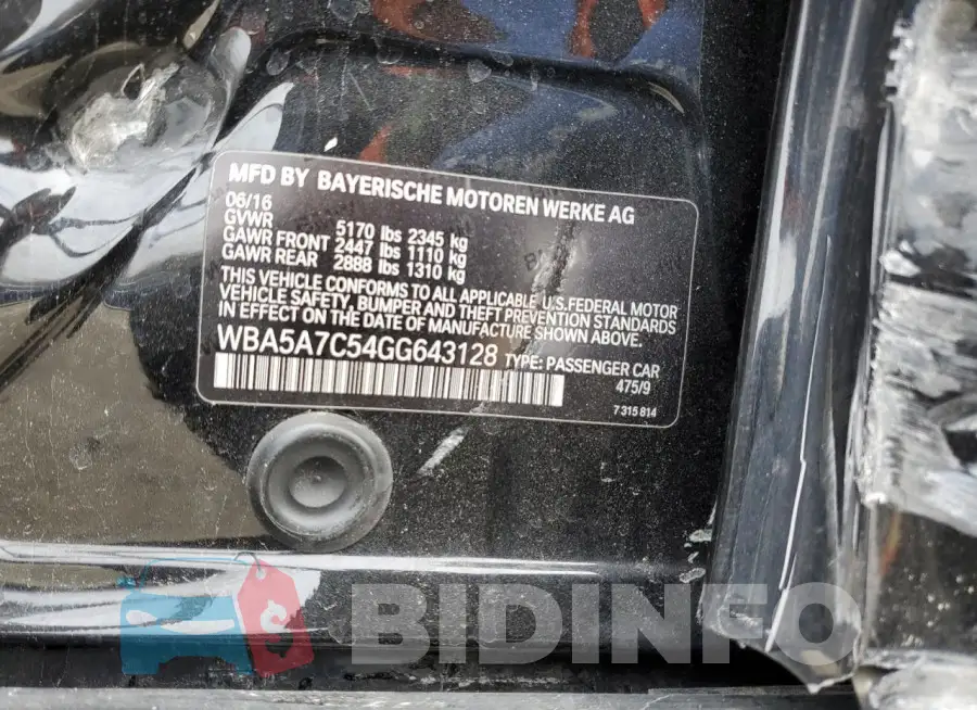 WBA5A7C54GG643128 Photo# 12