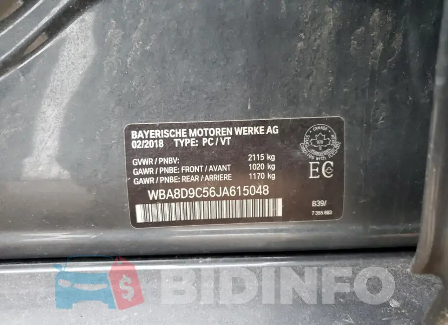 WBA8D9C56JA615048 Photo# 12