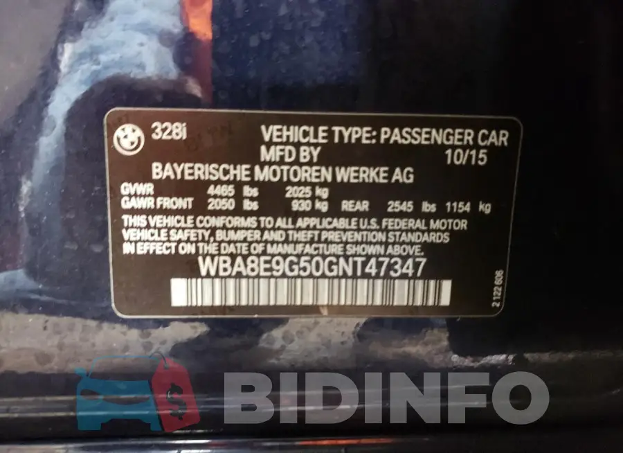 WBA8E9G50GNT47347 Photo# 12