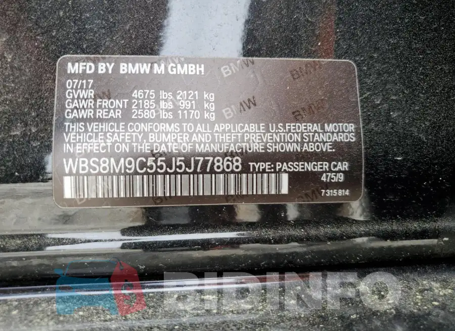 WBS8M9C55J5J77868 Photo# 12