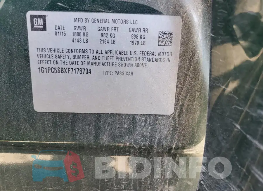 1G1PC5SBXF7178704 Photo# 12