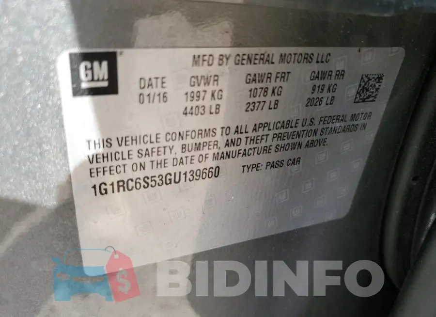 1G1RC6S53GU139660 Photo# 12