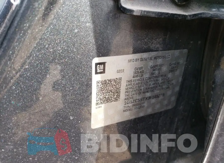 1G1ZC5STXJF185278 Photo# 12