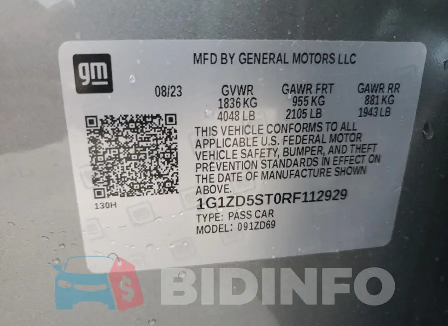 1G1ZD5ST0RF112929 Photo# 12