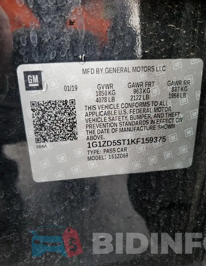 1G1ZD5ST1KF159375 Photo# 12
