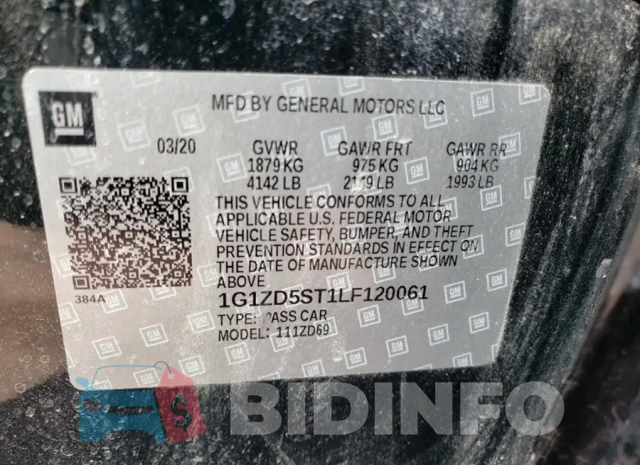 1G1ZD5ST1LF120061 Photo# 12