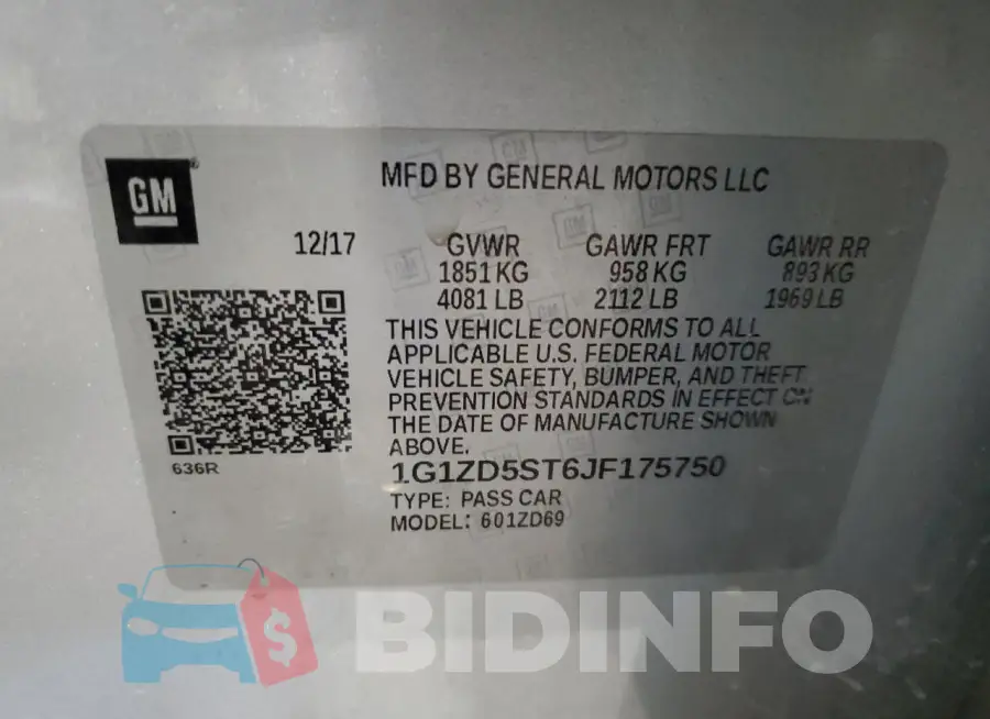 1G1ZD5ST6JF175750 Photo# 12