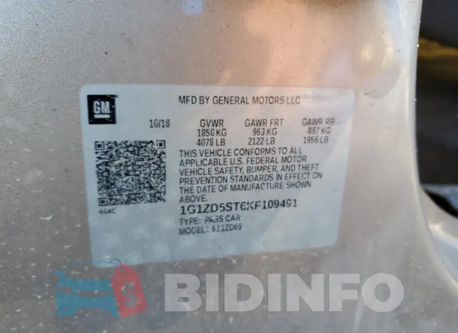 1G1ZD5ST6KF109491 Photo# 12