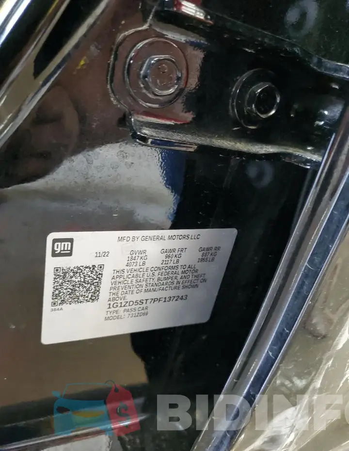 1G1ZD5ST7PF137243 Photo# 12