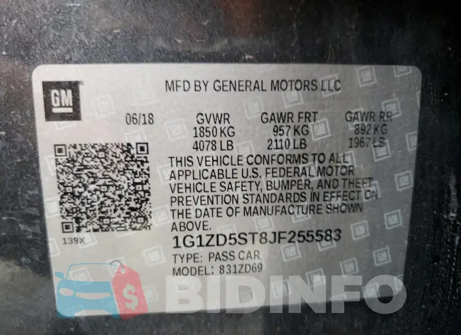 1G1ZD5ST8JF255583 Photo# 12