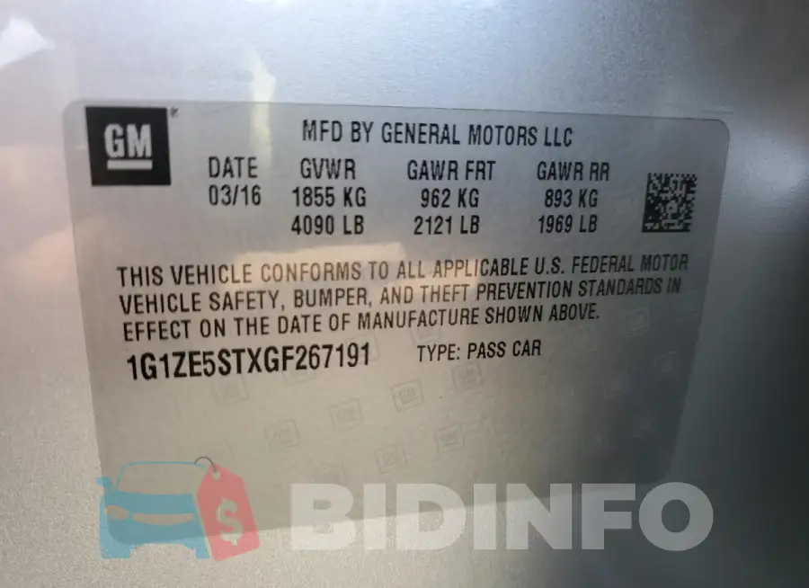 1G1ZE5STXGF267191 Photo# 12