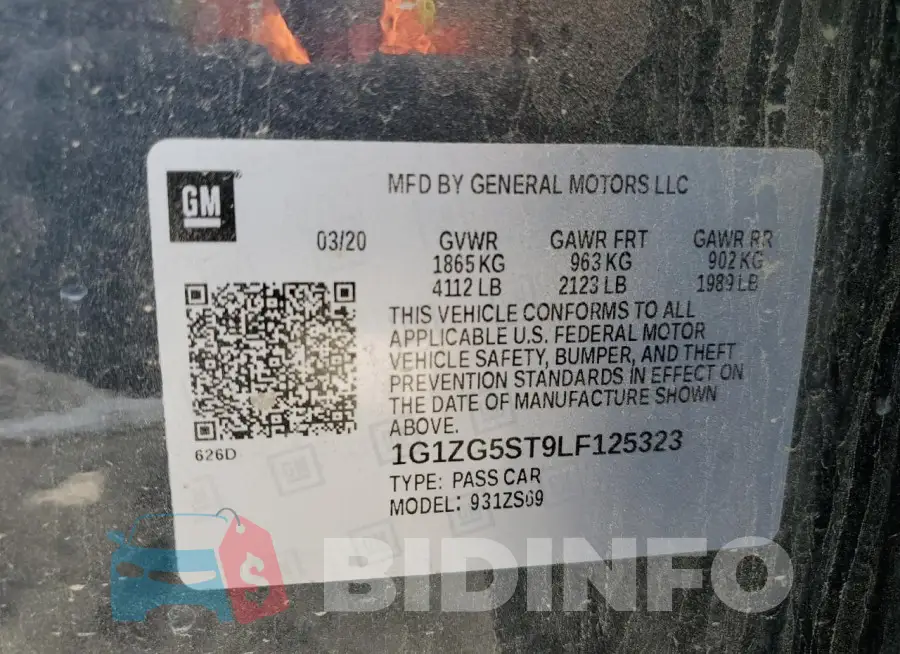 1G1ZG5ST9LF125323 Photo# 13