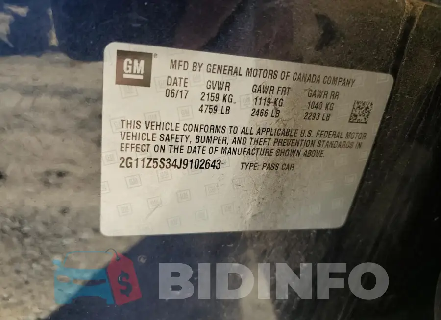 2G11Z5S34J9102643 Photo# 12