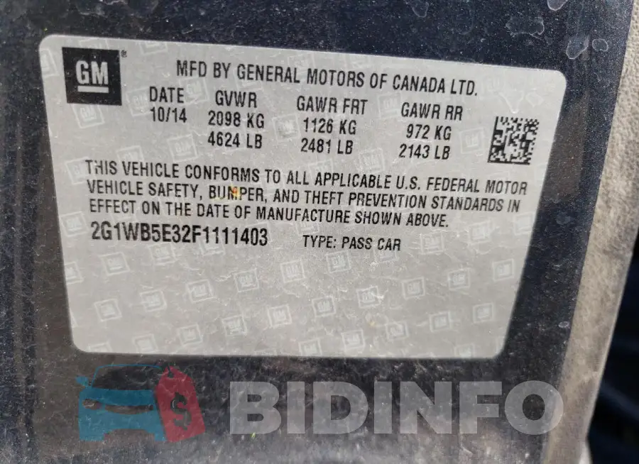 2G1WB5E32F1111403 Photo# 12
