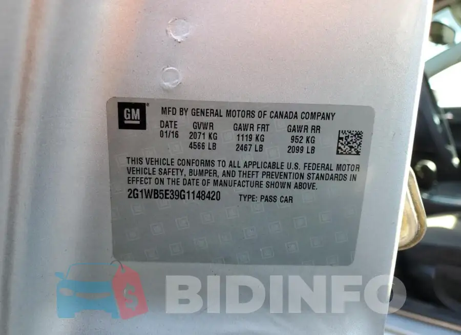 2G1WB5E39G1148420 Photo# 13
