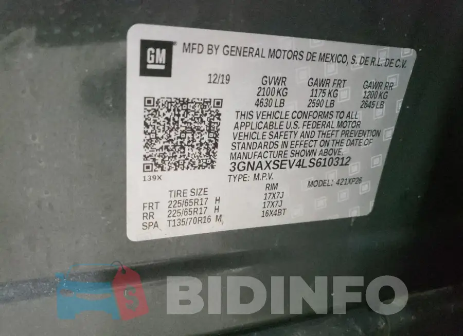 3GNAXSEV4LS610312 Photo# 13