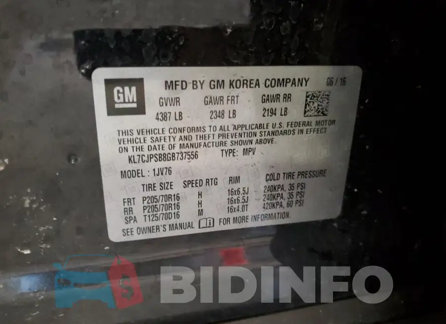 KL7CJPSB8GB737556 Photo# 13