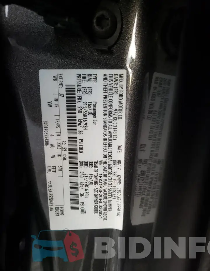 1FADP3F20HL332821 Photo# 13