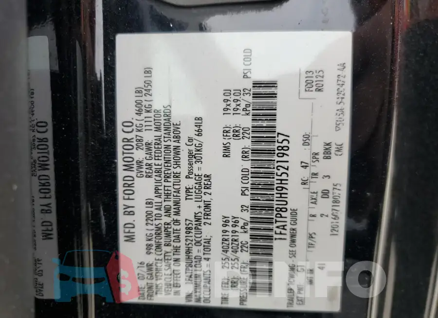 1FATP8UH9H5219857 Photo# 12