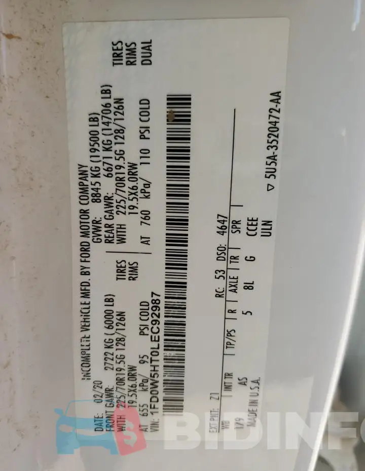 1FD0W5HT0LEC92987 Photo# 12