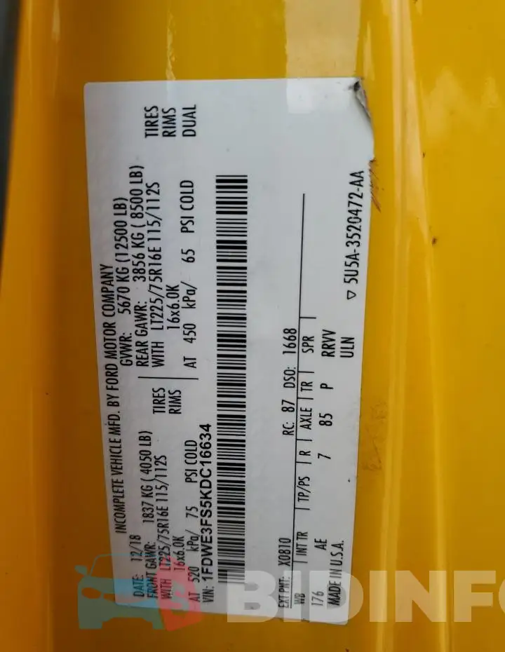 1FDWE3FS5KDC16634 Photo# 13