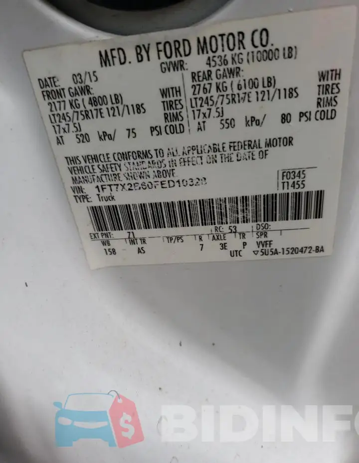 1FT7X2B60FED10328 Photo# 12