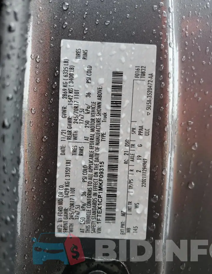 1FTEX1CP1MKF09315 Photo# 12