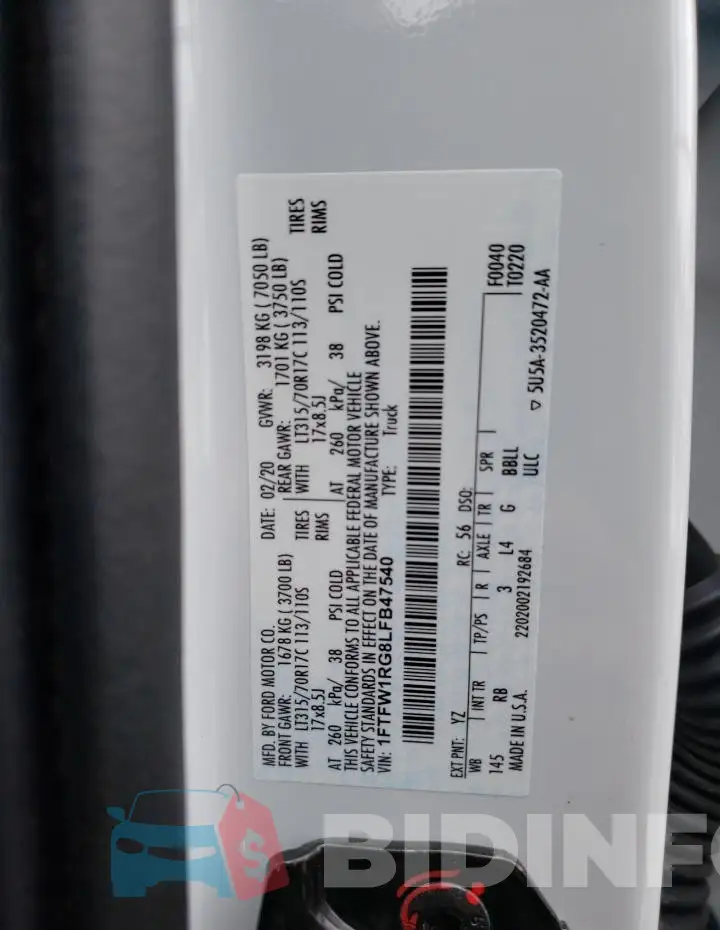 1FTFW1RG8LFB47540 Photo# 12