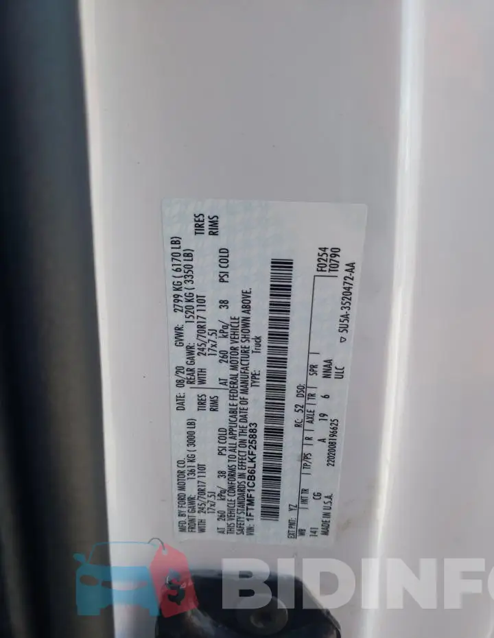 1FTMF1CB6LKF25883 Photo# 13