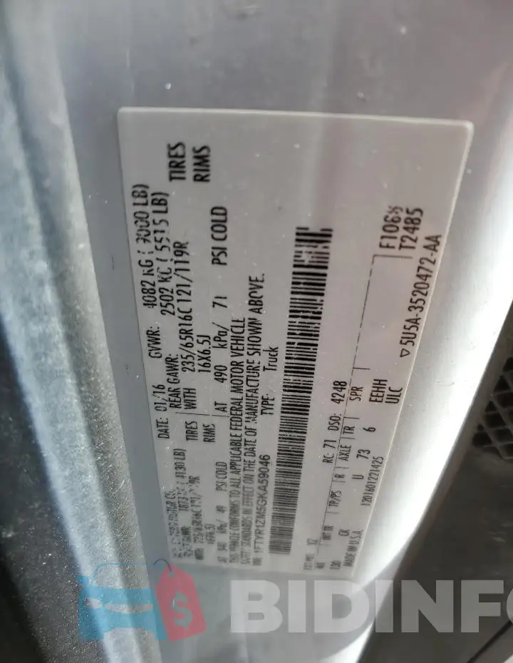 1FTYR1ZM5GKA59046 Photo# 14