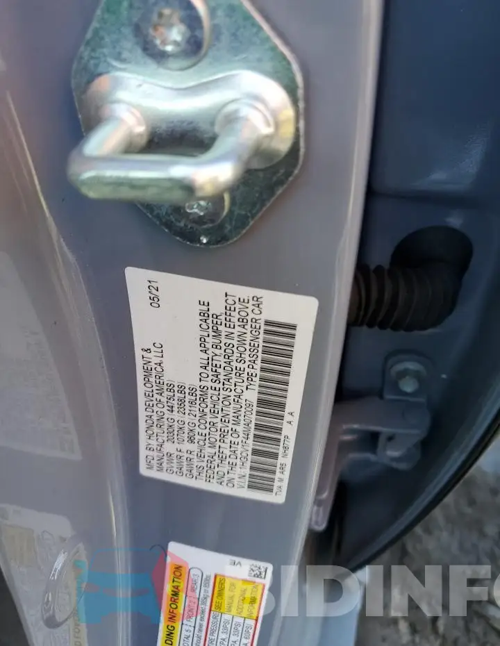1HGCV1F44MA070097 Photo# 12
