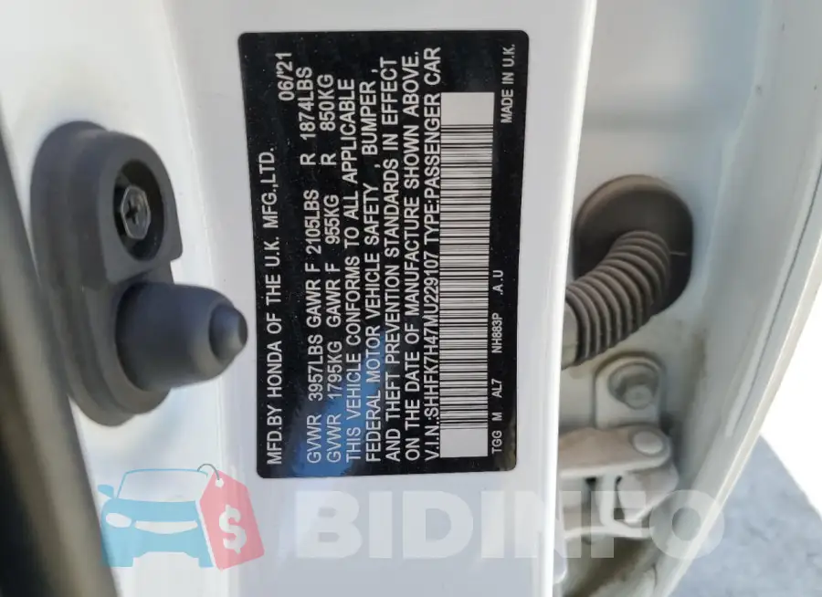 SHHFK7H47MU229107 Photo# 12
