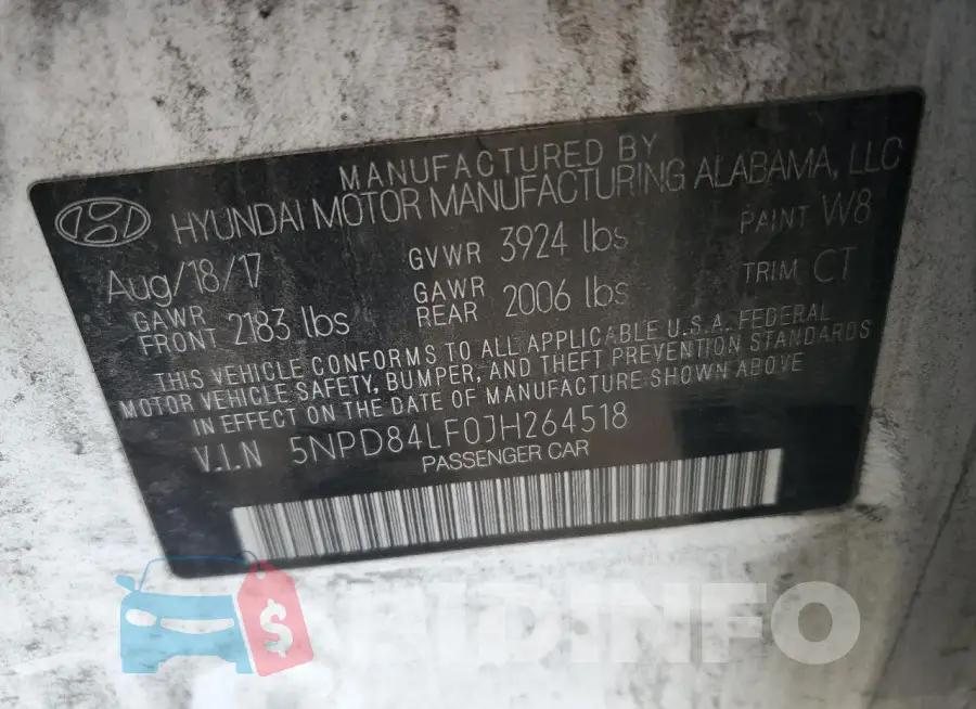 5NPD84LF0JH264518 Photo# 12