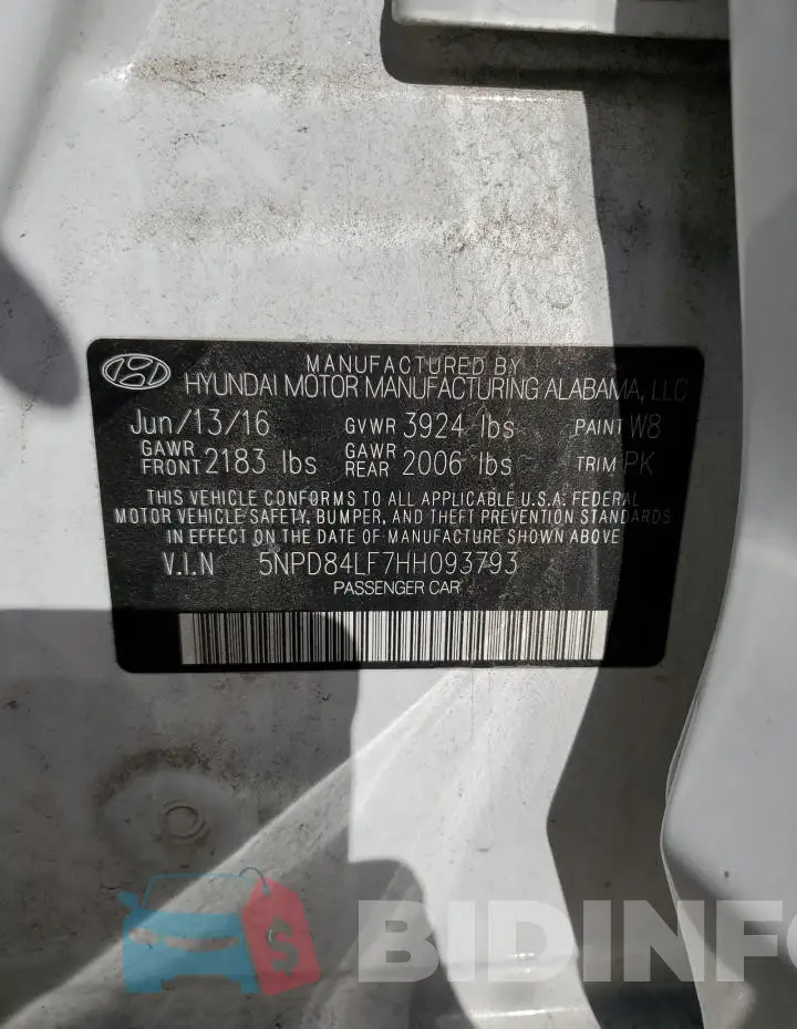 5NPD84LF7HH093793 Photo# 12