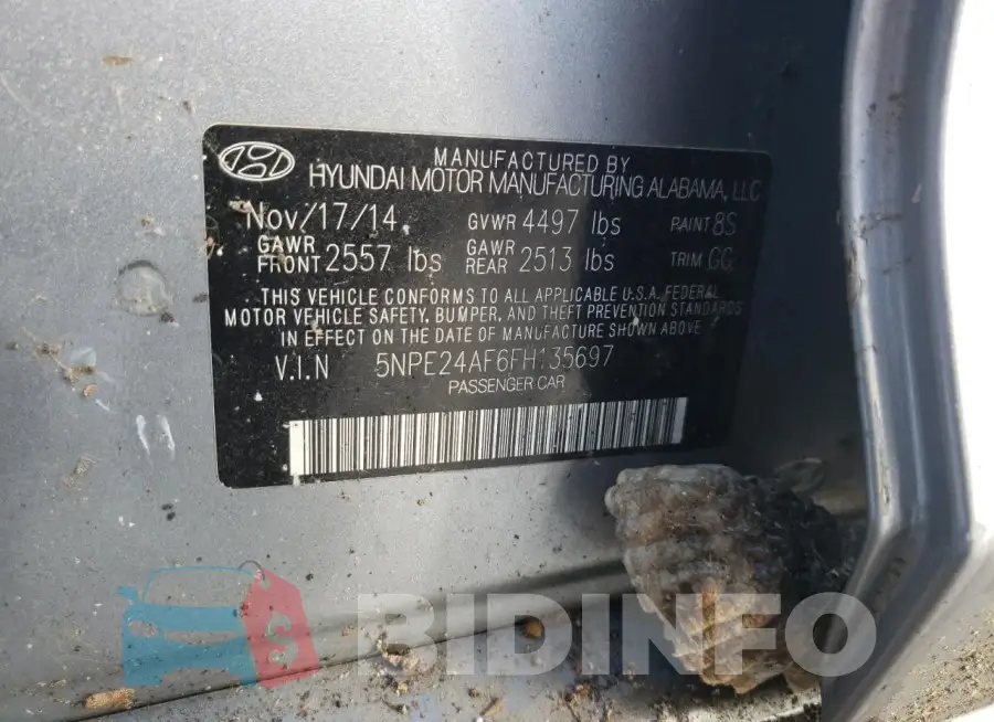5NPE24AF6FH135697 Photo# 12