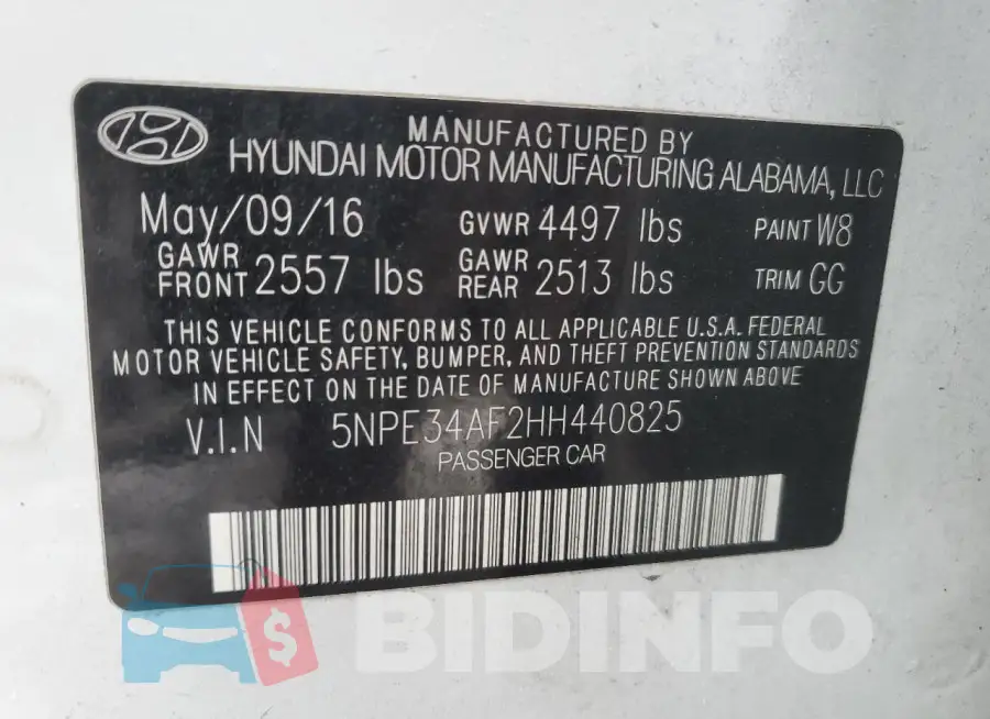 5NPE34AF2HH440825 Photo# 12