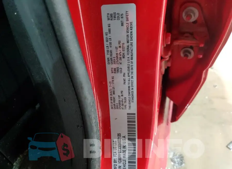 1C6SRFBTXMN822135 Photo# 13