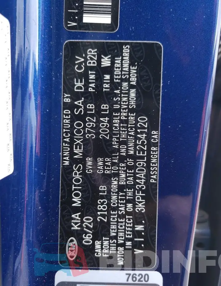 3KPF34AD9LE254120 Photo# 12