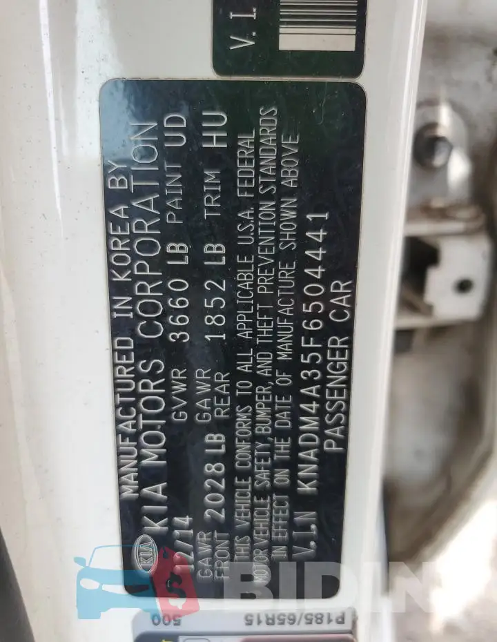 KNADM4A35F6504441 Photo# 12